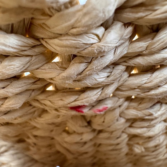 Woven Straw Tote Bag Half Moon Wooden Handle Beige Boho Summer Handbag Unbranded - Picture 11 of 12